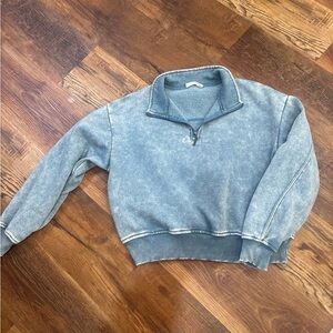 Women’s Blue Quarter-Zip Sweater